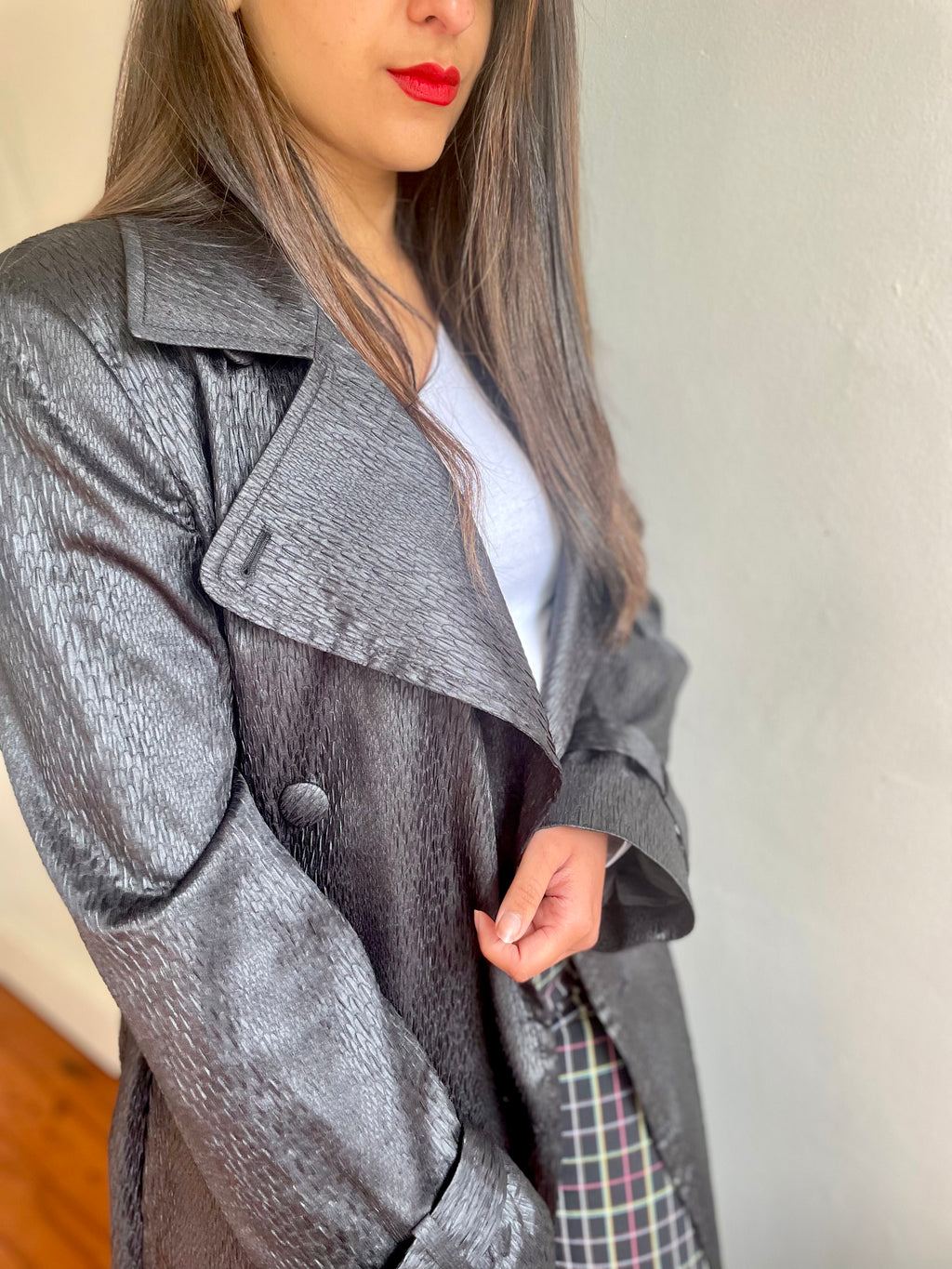 Vintage Black Escada Trench Coat