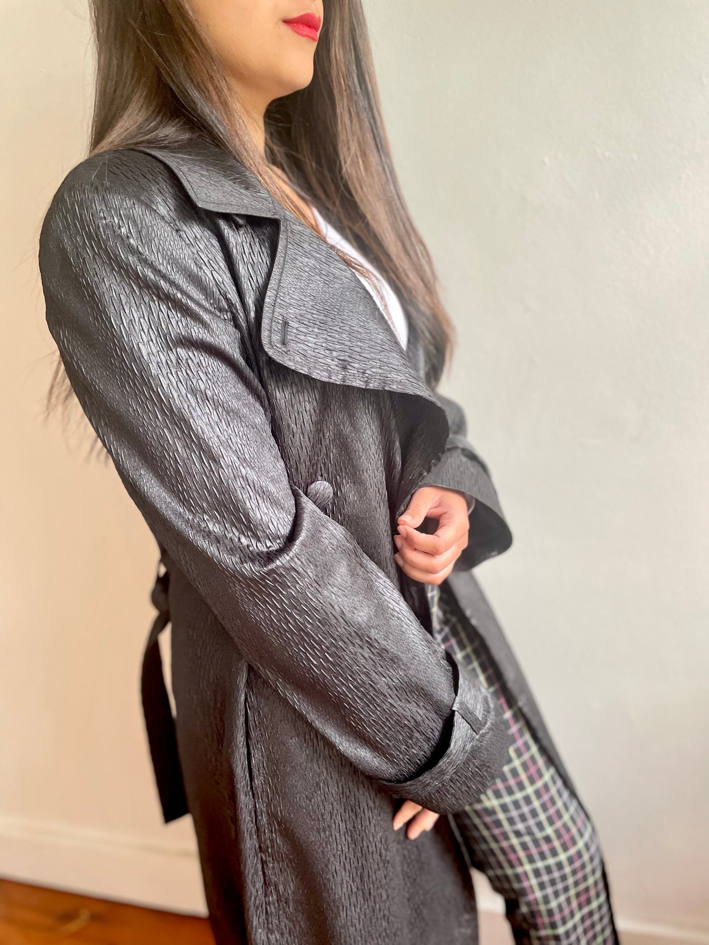 Vintage Black Escada Trench Coat