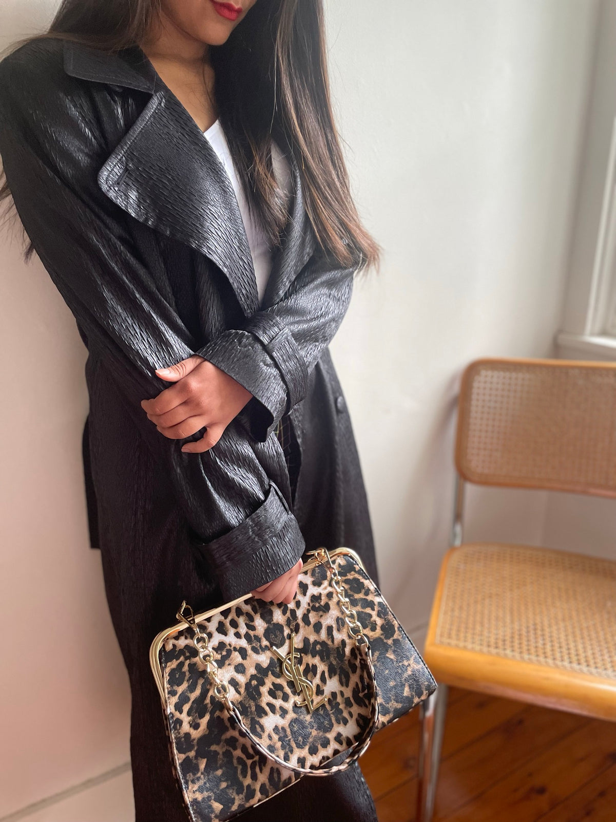 Vintage Black Escada Trench Coat