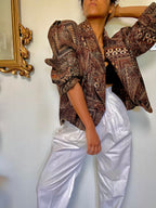 Vintage Tapestry Cropped Jacket