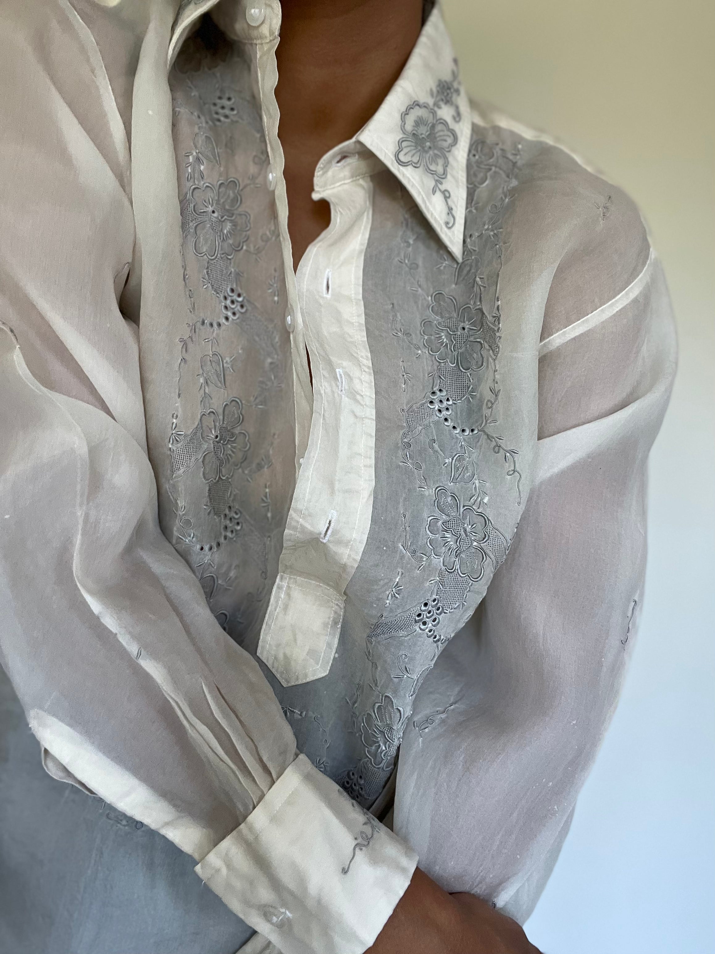 Vintage Hand Embroidered Shirt