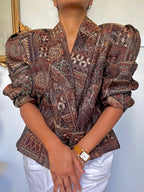 Vintage Tapestry Cropped Jacket
